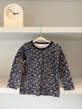 Jamie Kay Navy Long-Sleeve Tee with Pink Floral Print